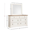 Magnussen Home Kingston Whisper White & Cerused Nutmeg Drawer Dresser