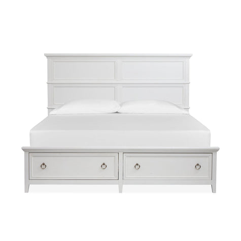 Magnussen Home Juniper Hill Whisper White Panel Storage Bed