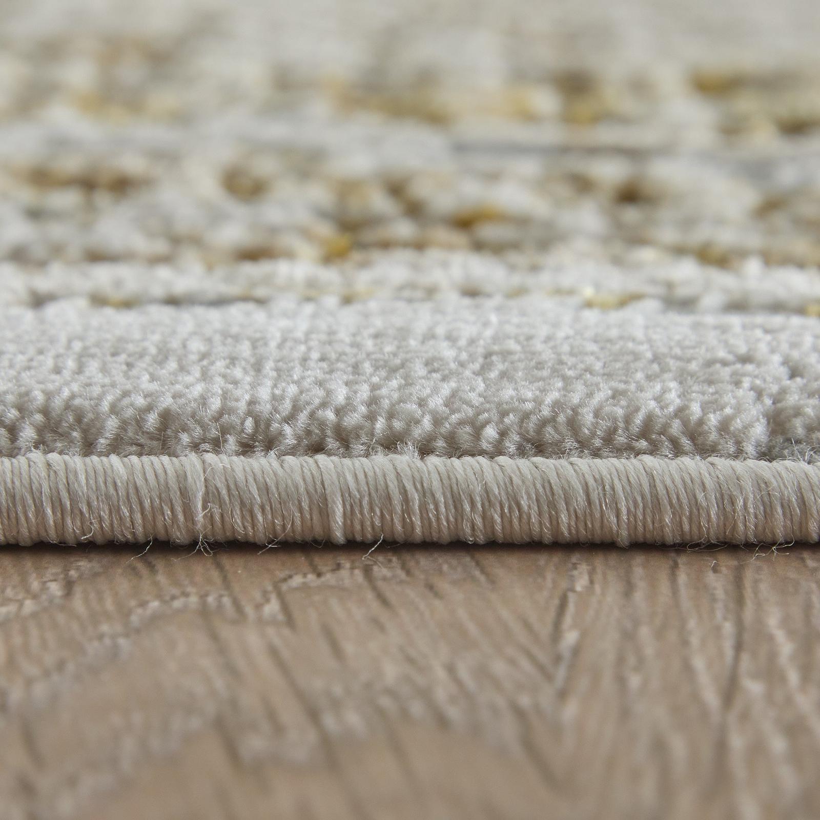 Feizy Aura 3735F Modern Abstract Rug in Gold/Gray/Ivory