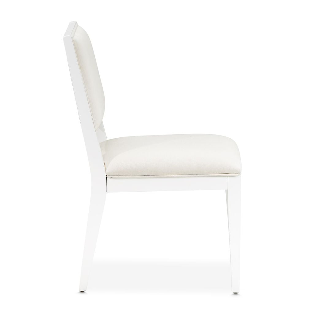 Michael Amini Palm Gate Side Chair - Cloud White - Set of 2