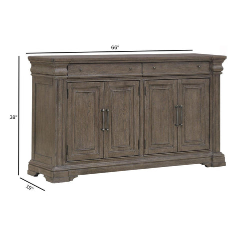 Pulaski Furniture Madison Ridge Natural Bark Server