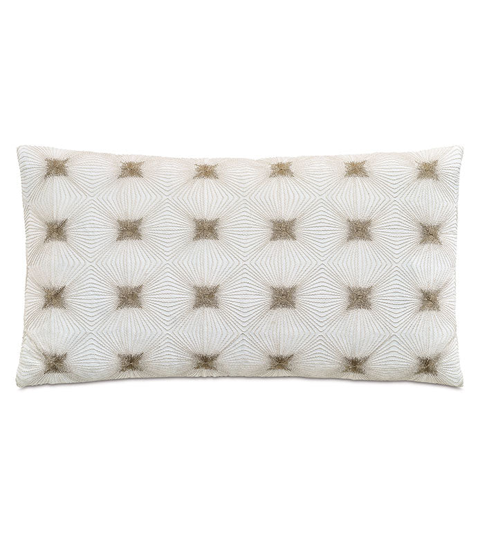 Eastern Accents Romilly Geometric Embroidered Decorative Pillow
