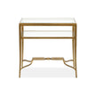 Magnussen Home Lorena Burnished Brass Rectangular End Table