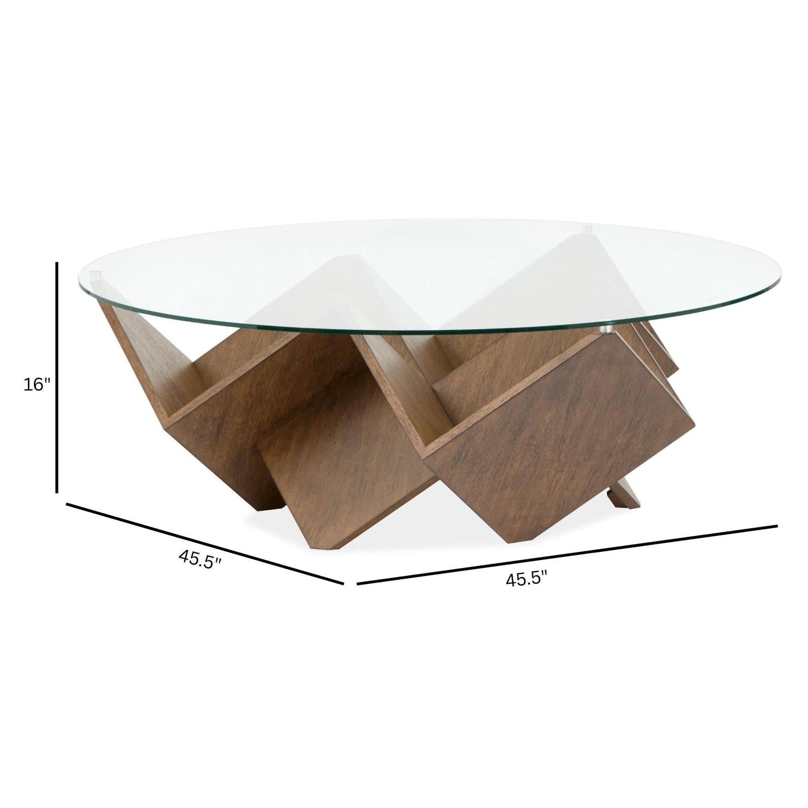 Magnussen Home Vector Russet Round Cocktail Table