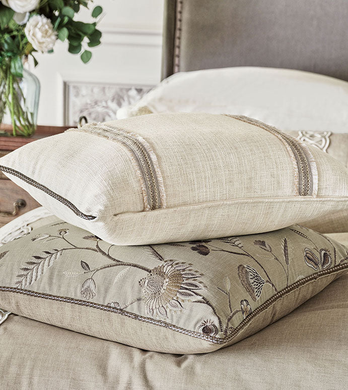 Eastern Accents Rosecliff Trim Applique Decorative Pillow