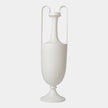 Global Views Matte White Elongated Grecian Amphora