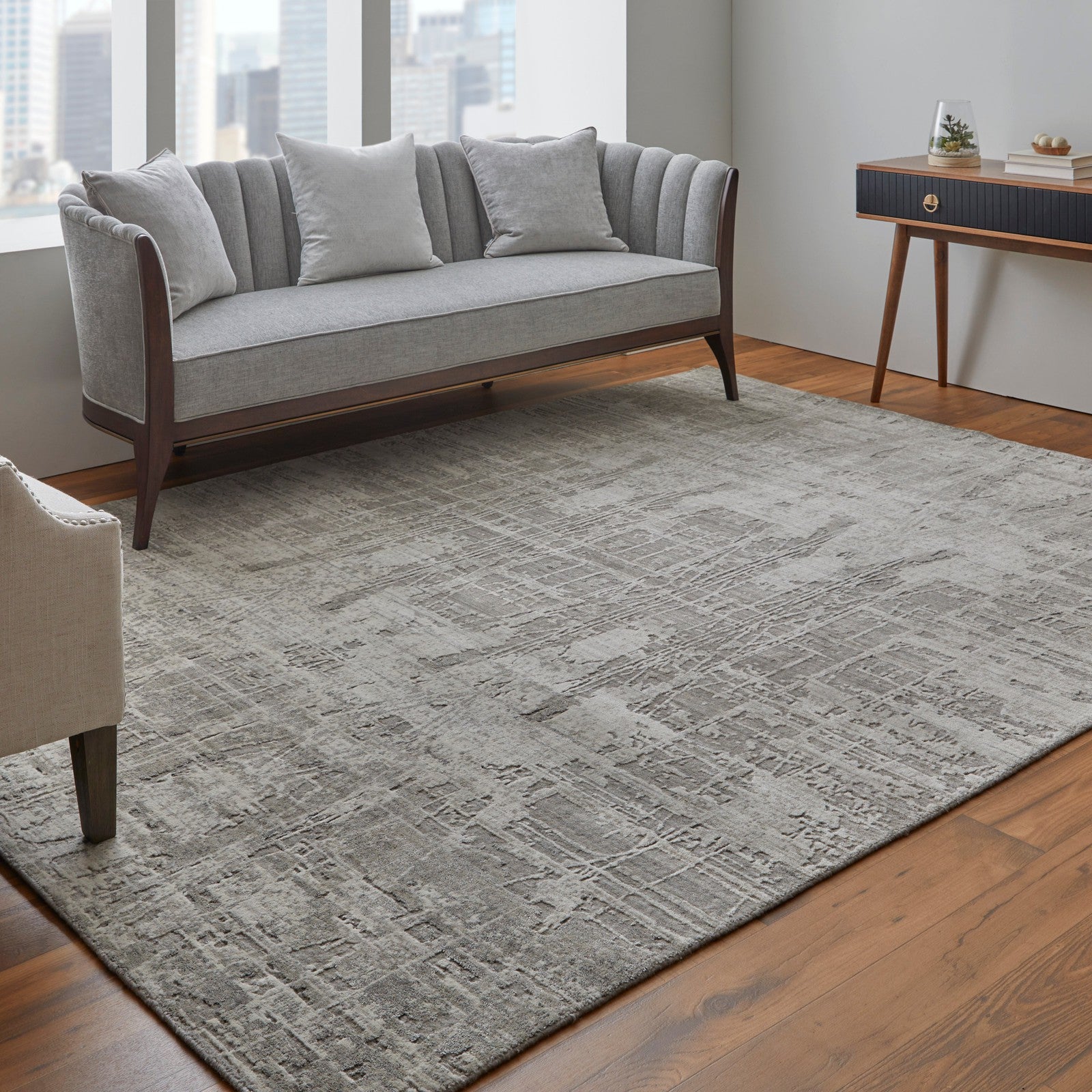Feizy Eastfield 69A5F Modern Abstract in Gray/Ivory