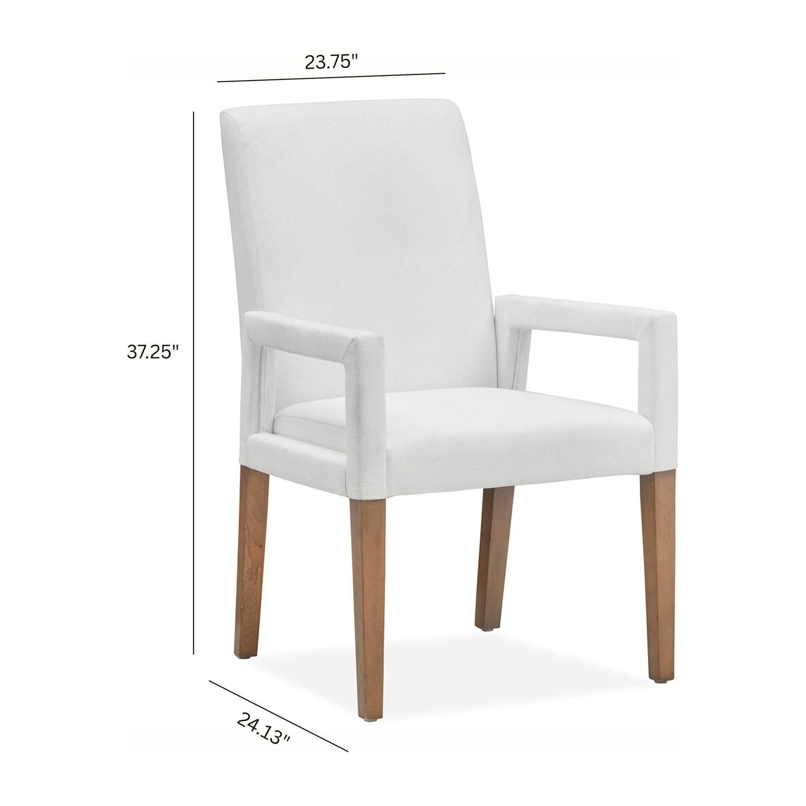 Magnussen Home Lindon Belgian Wheat Upholstered Arm Chair Set of 2