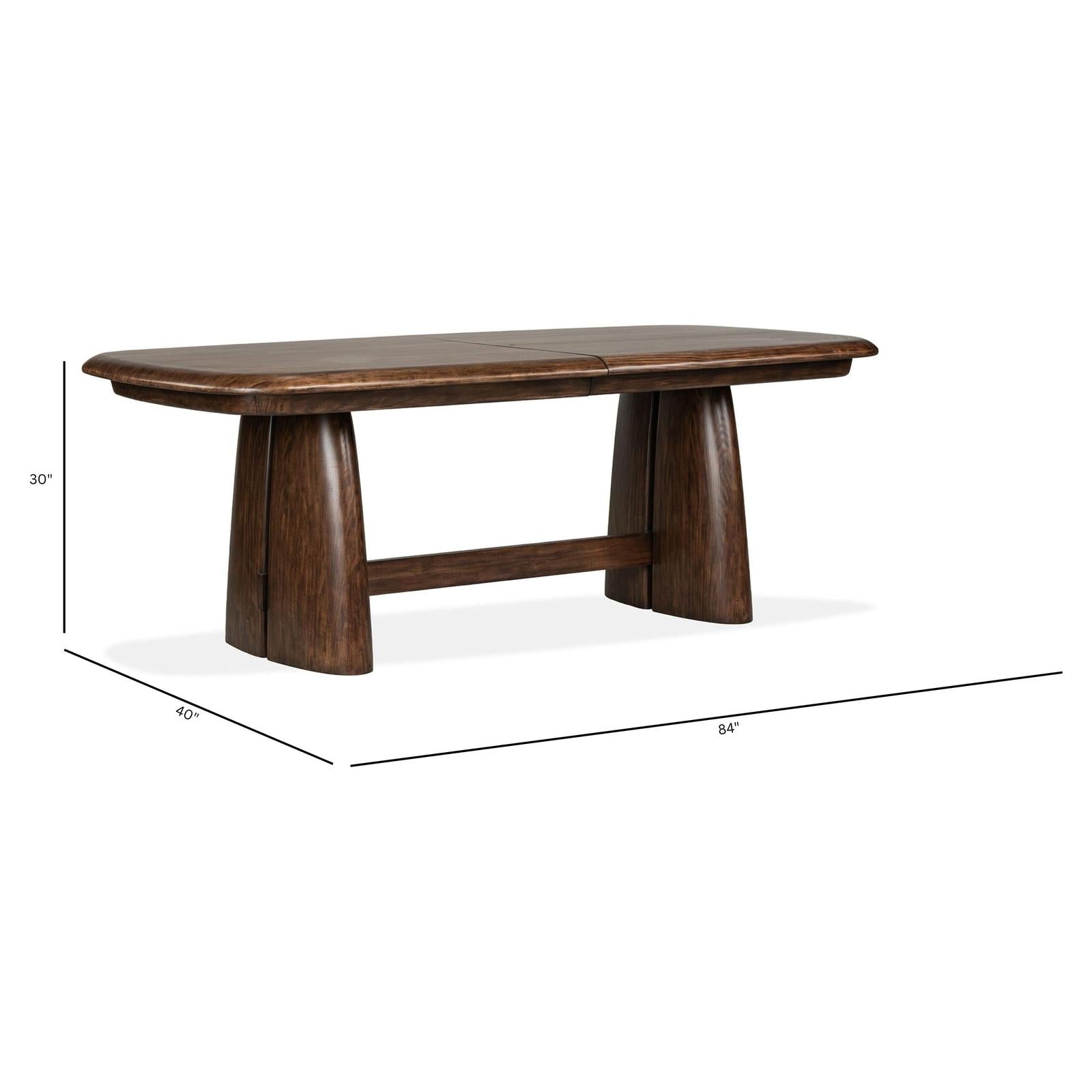 Magnussen Home Belville Chestnut Brown Extendable Trestle Dining Table