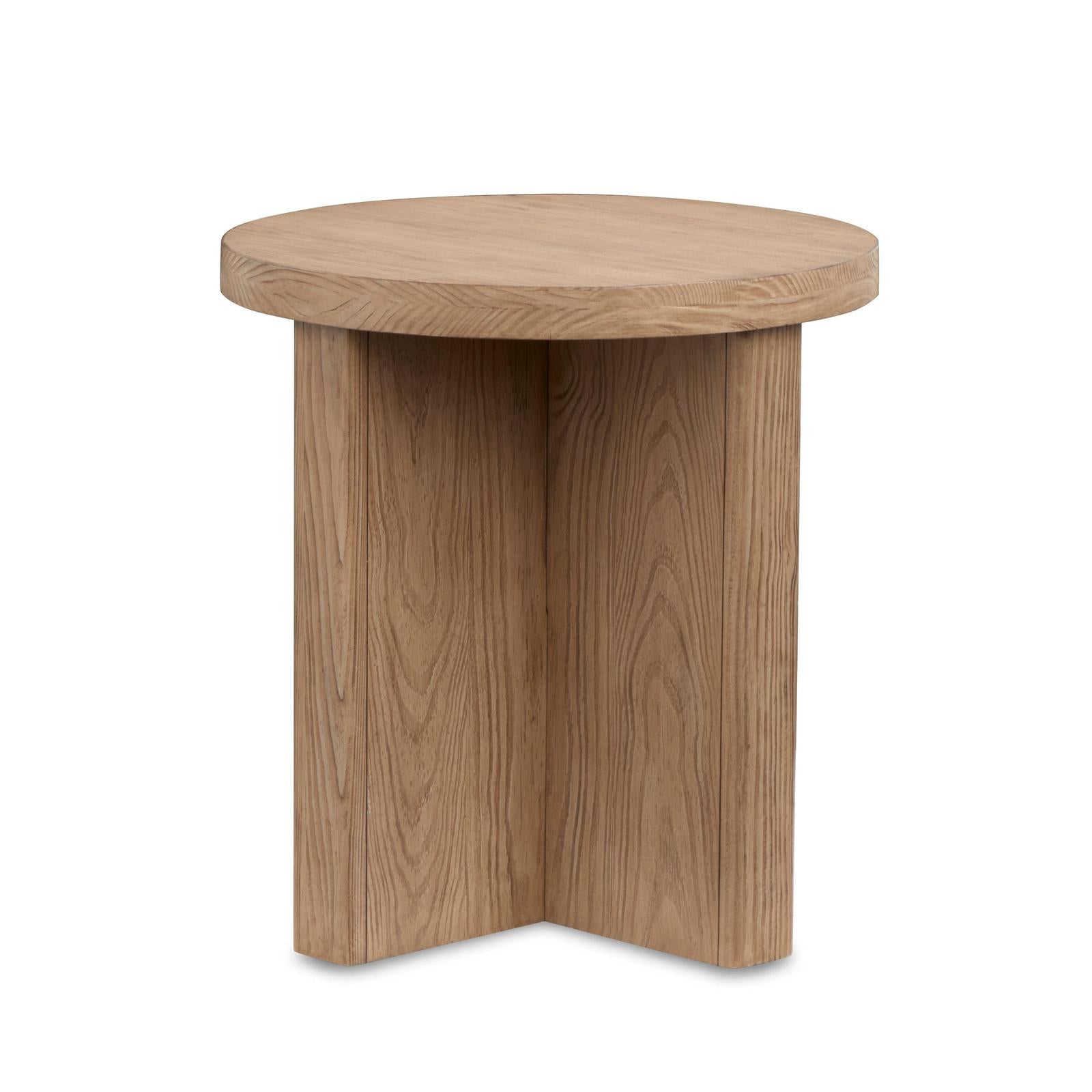 Magnussen Home Hayden Golden Oat Round End Table