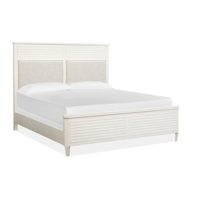 Salt Life Home Echo Isles Sea Pearl and Driftwood Queen Upholstered Panel Bed Sale