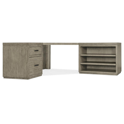 Hooker Furniture Linville Falls Corner Desk with File and Open Desk Cabinet