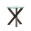 Magnussen Home Jax Carbon Shadow & Chrome Round End Table