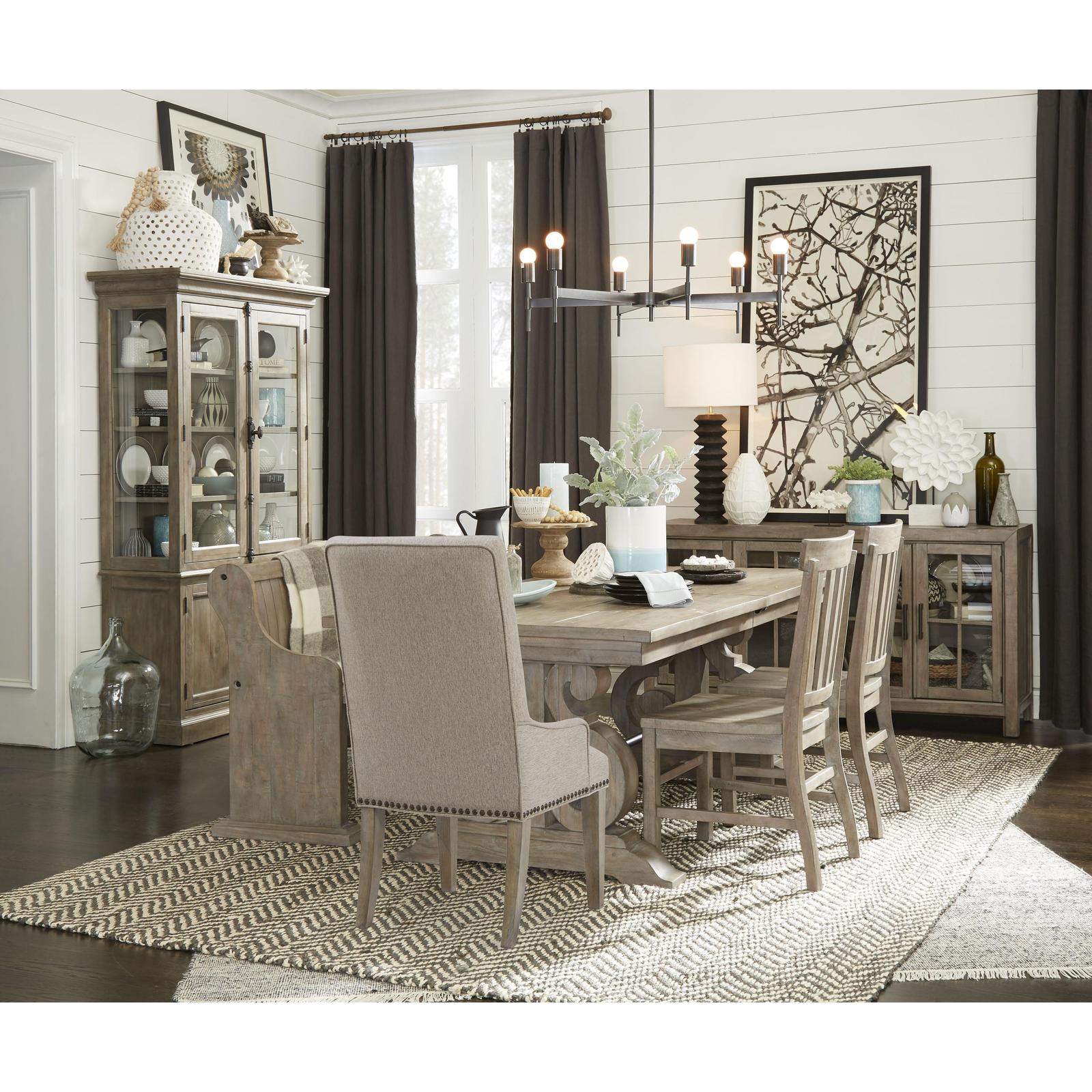 Magnussen Home Tinley Park Dove Tail Grey Extendable Rectangular Dining Table