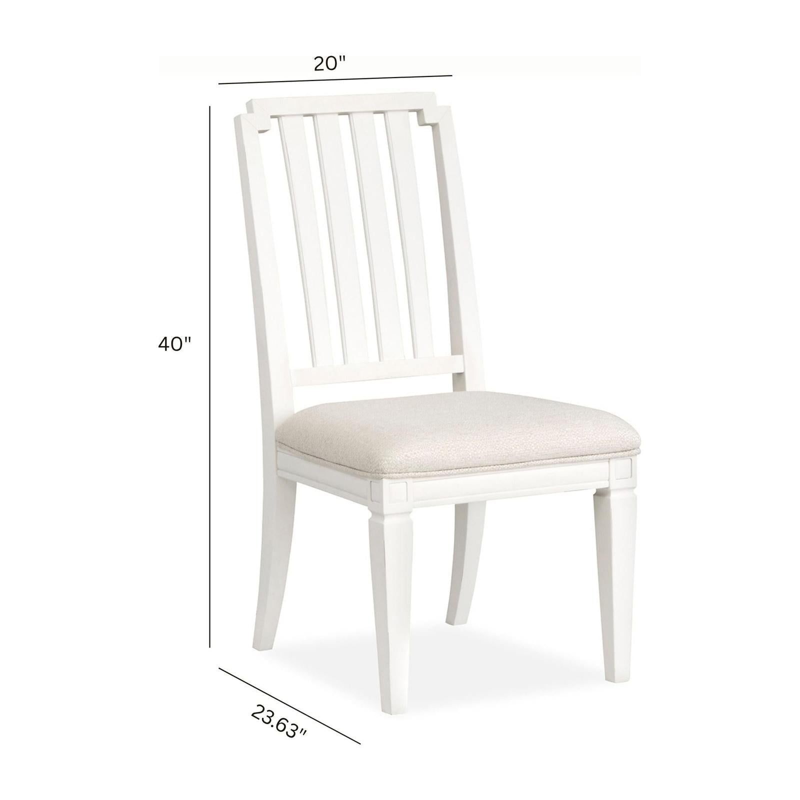 Magnussen Home Willowbrook Egg Shell White Side Chair Set of 2