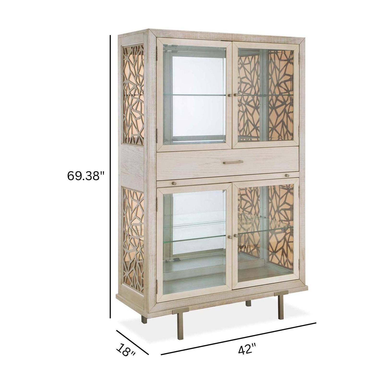 Magnussen Home Lenox Acadia White Display Cabinet
