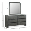 Magnussen Home Keaton Black Double Drawer Dresser With Portrait Mirror