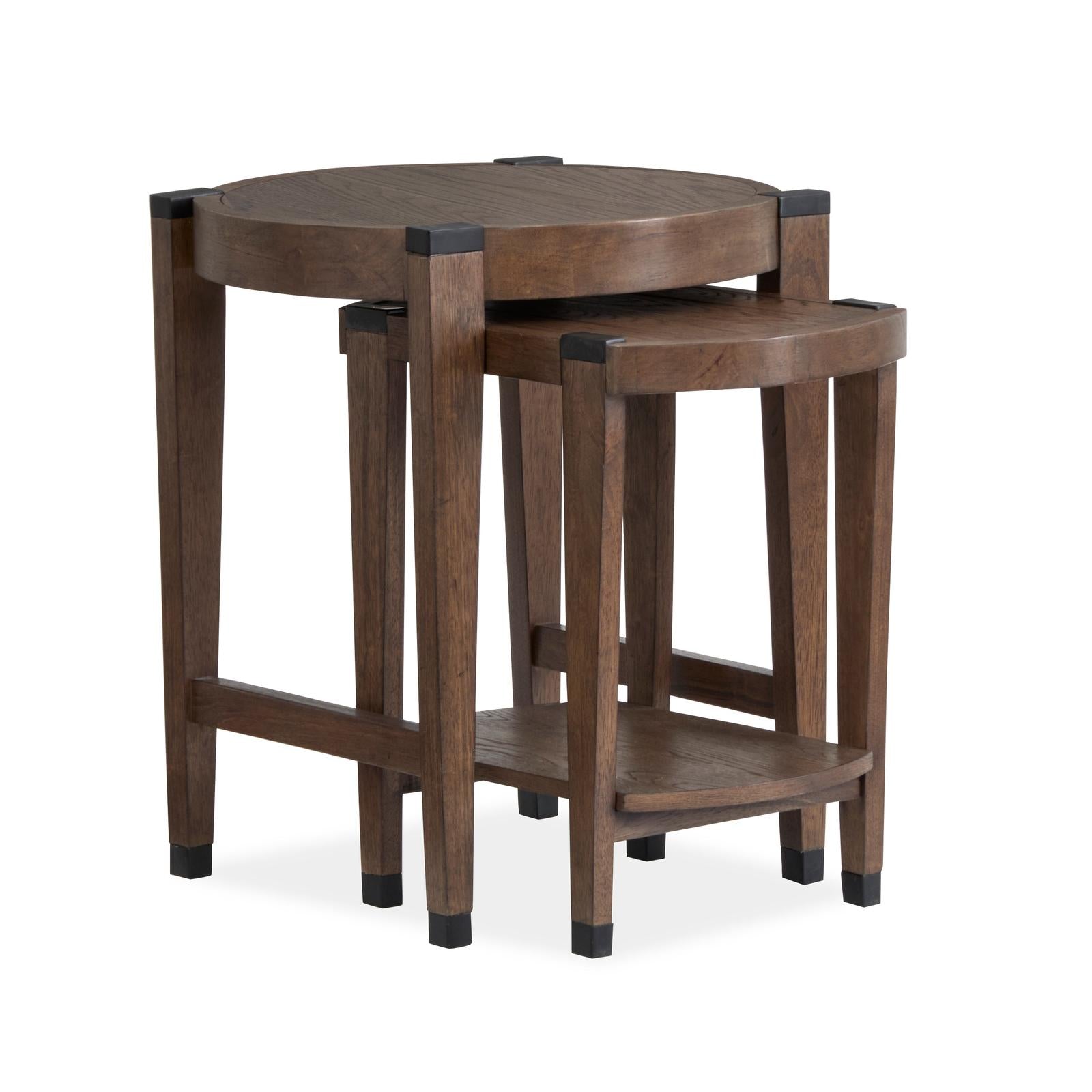 Magnussen Home Kaysen Wallaby And Matte Black End Table