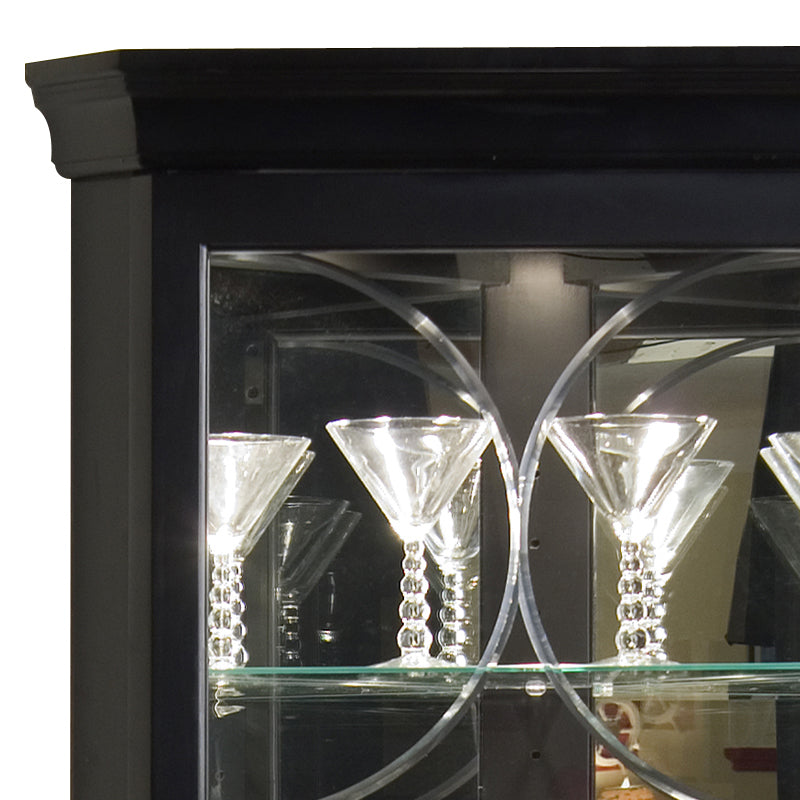 Pulaski Furniture PFC Curios Lighted Curio 4 Shelf Corner Cabinet