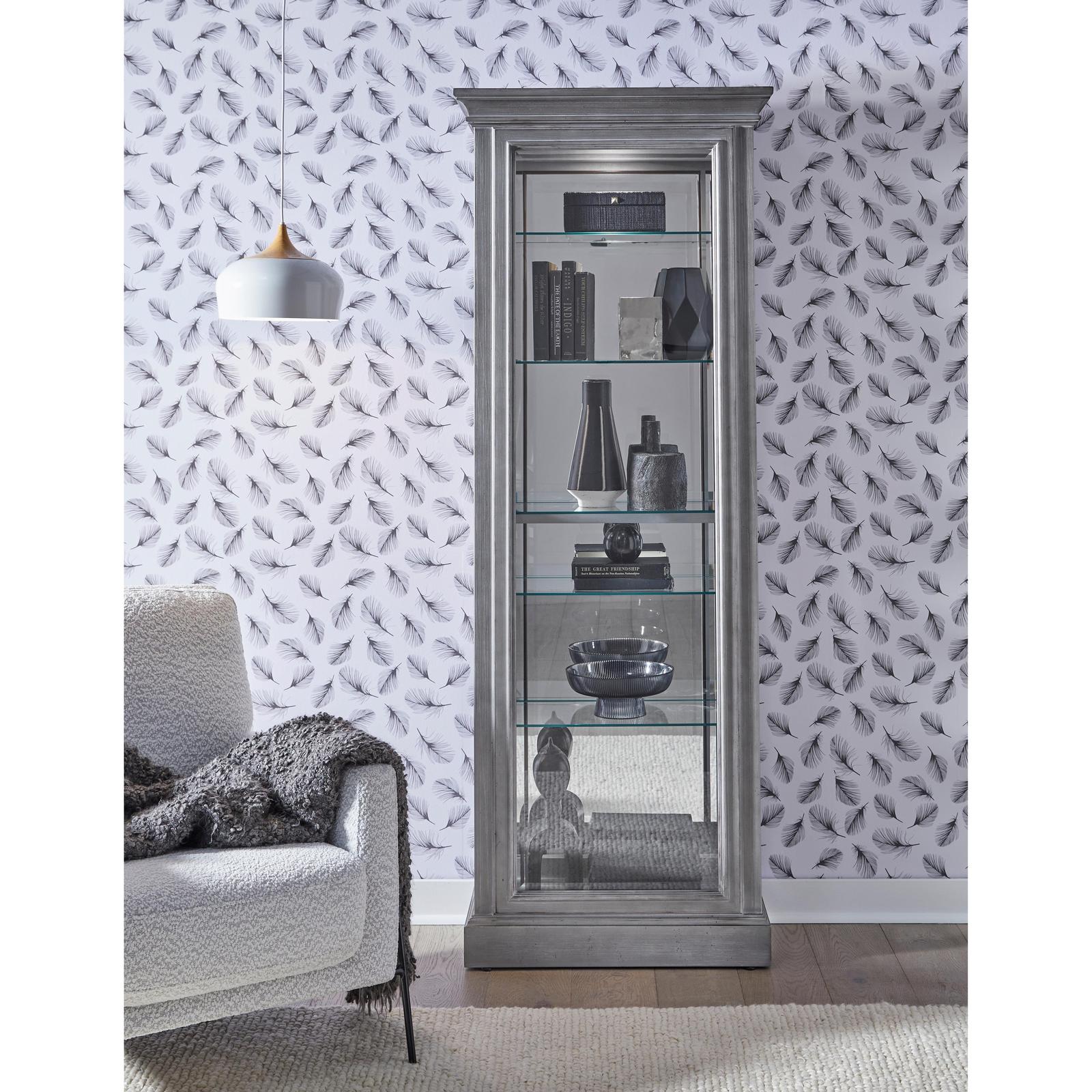 Pulaski Furniture Pulaski Furniture Accents Gray Side Entry Curio Cabinet