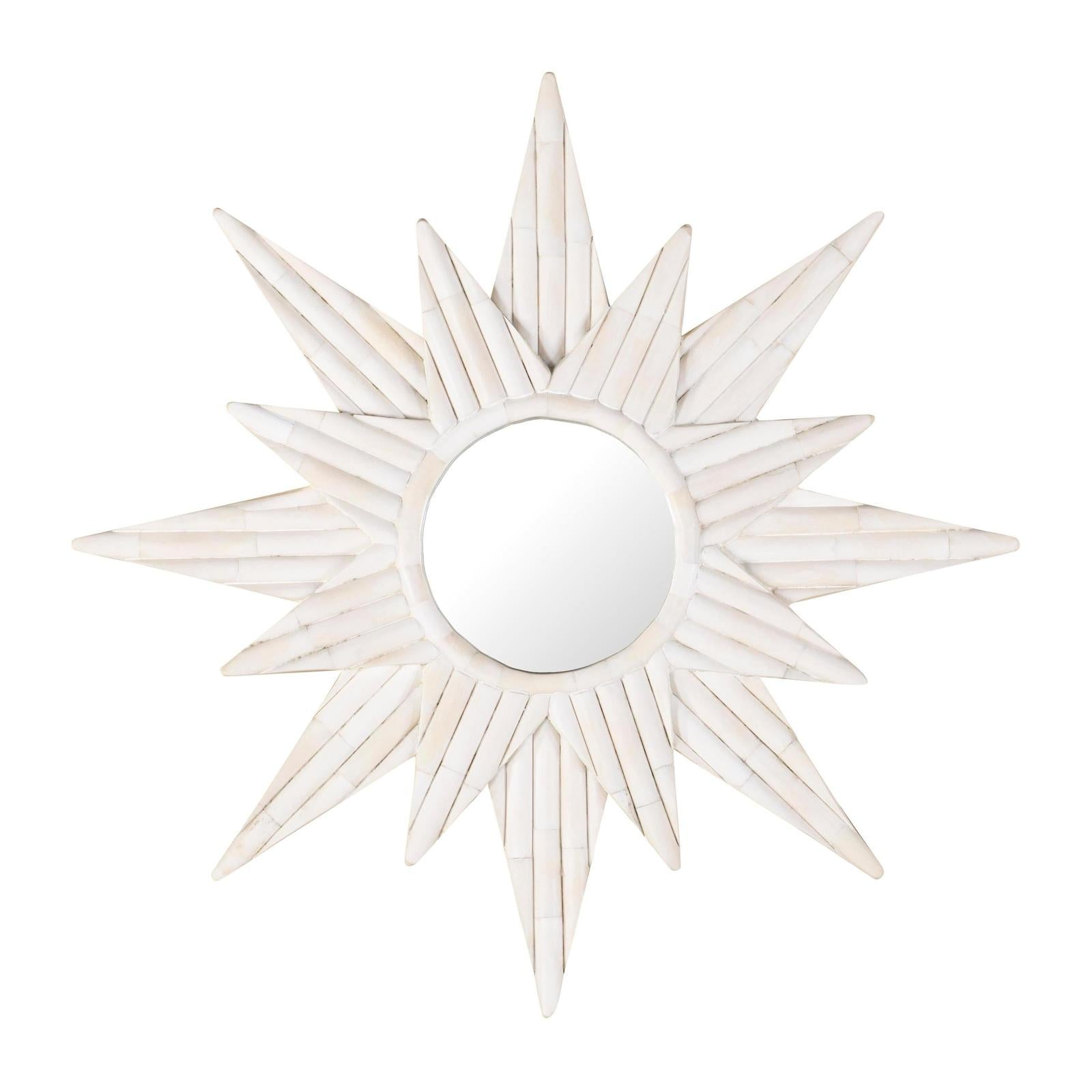 Century Furniture Sunburst Bone Mirror