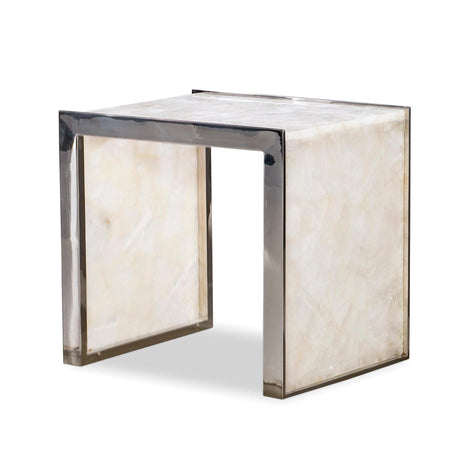 Century Furniture Grand Tour Samantha Glassy Quartz Lamp Table