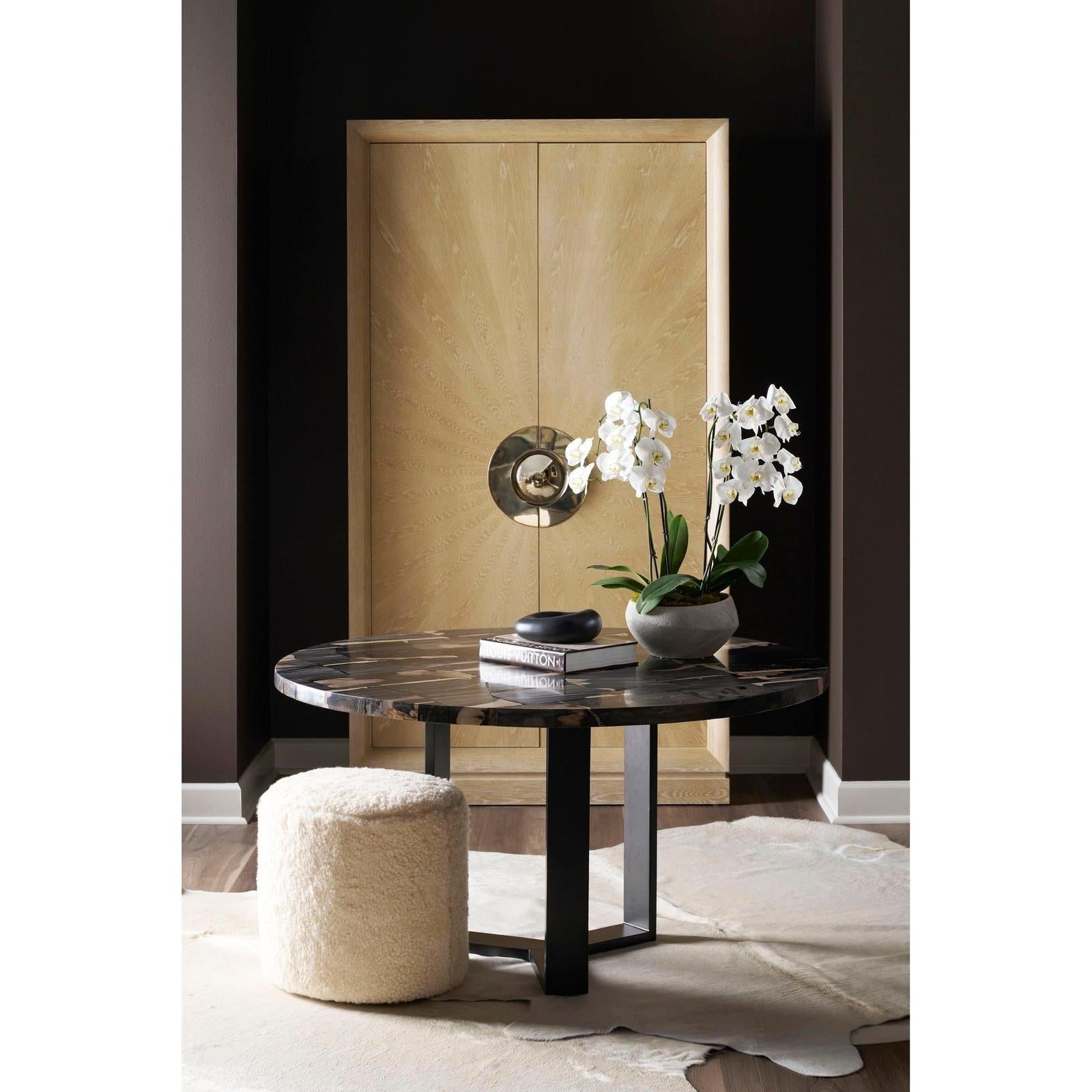 Century Furniture Grand Tour Furniture Andreas Round Petrified Wood Dining Table