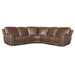 Hooker Furniture Torres 5 Piece Sectional - Brown - 3 Recliner