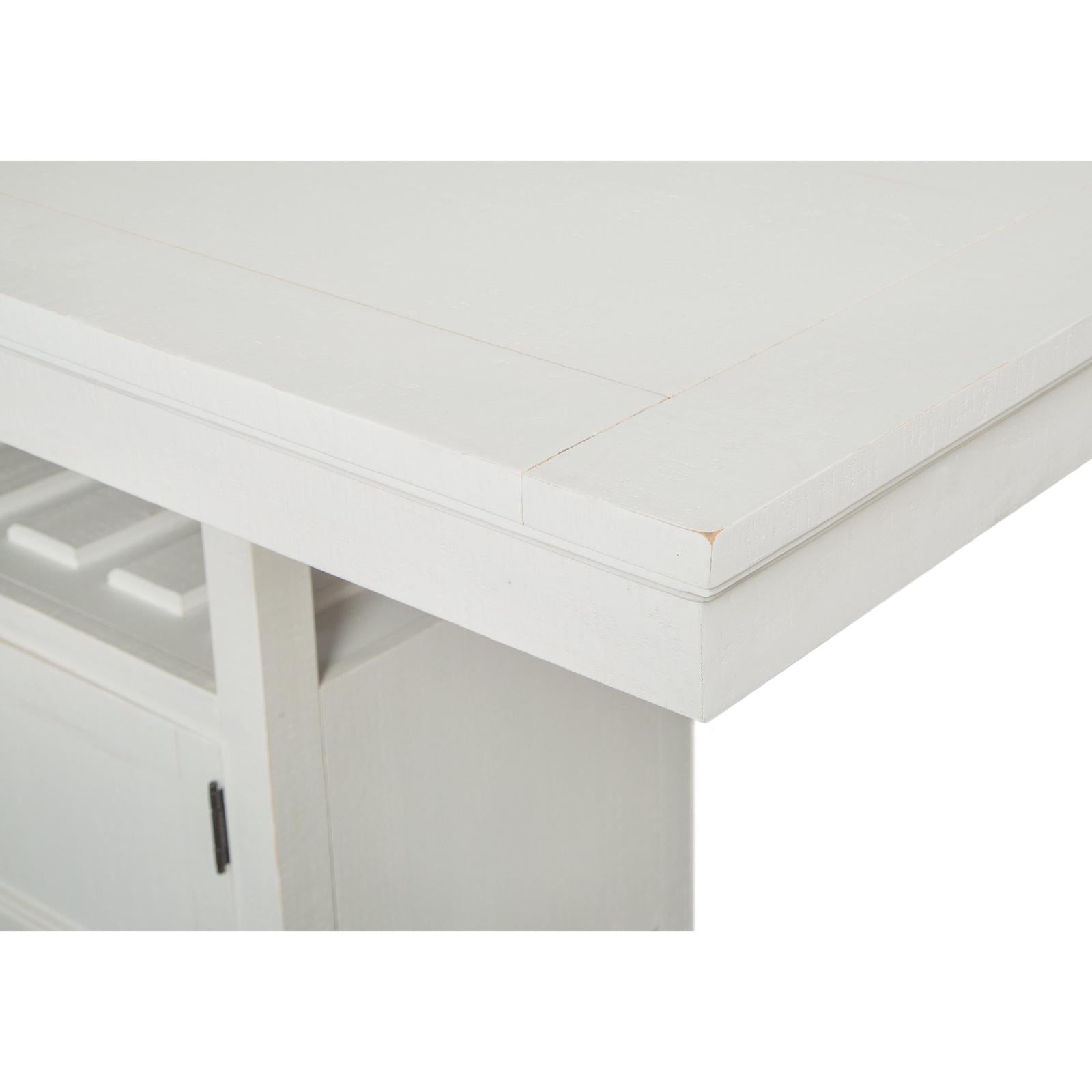 Magnussen Home Heron Cove Chalk White And Dovetail Grey Extendable Counter Height Dining Table