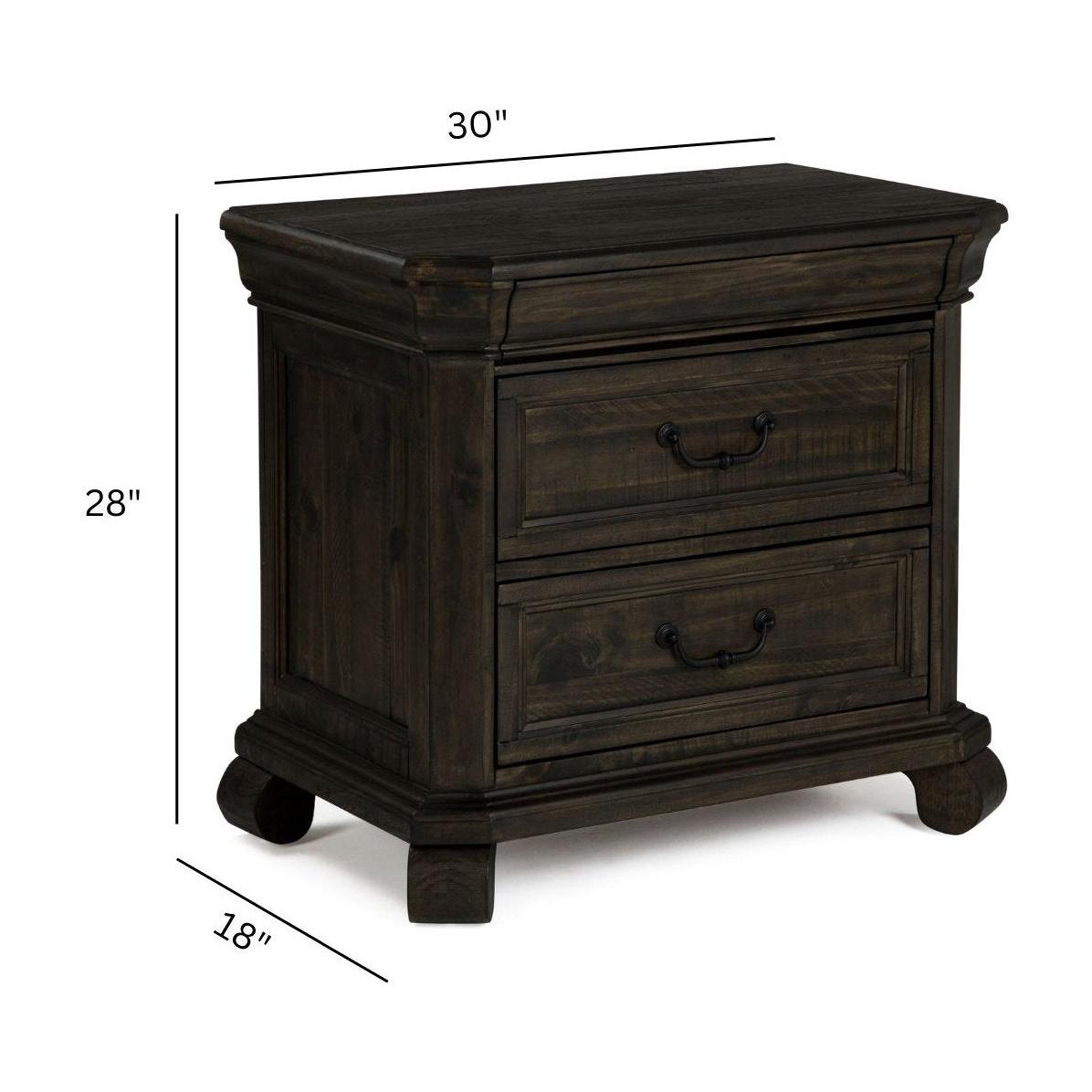 Magnussen Home Bellamy Peppercorn Drawer Nightstand
