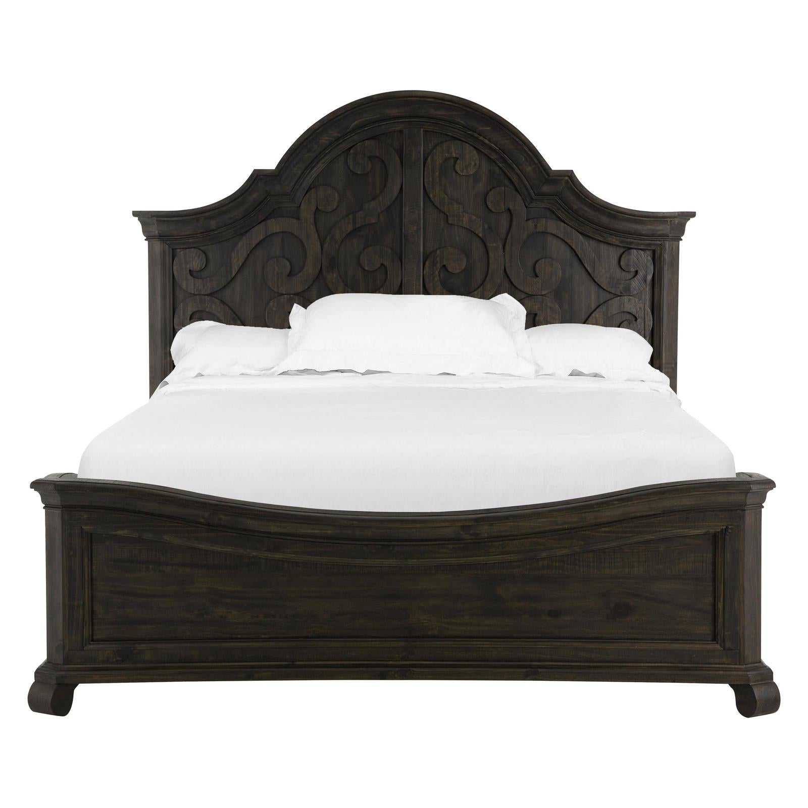 Magnussen Home Bellamy Peppercorn Shaped Panel Bed