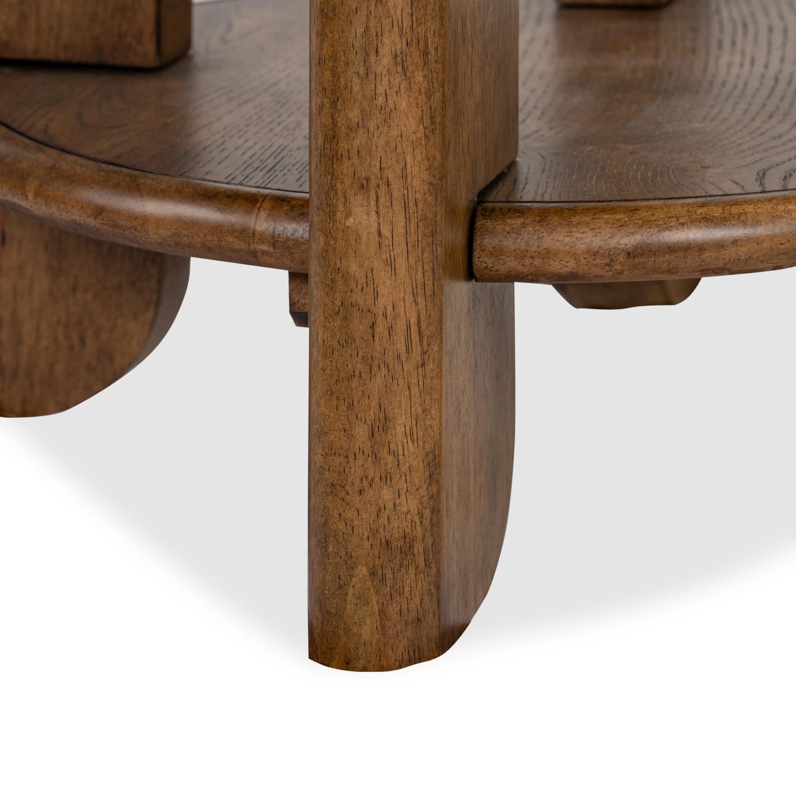 Magnussen Home Tanner Tawny Brown Round End Table