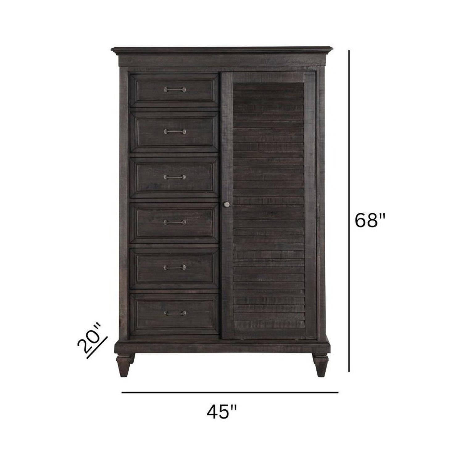 Magnussen Home Calistoga Weathered Charcoal Gentleman's Chest