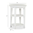 Magnussen Home Heron Cove Chalk White Round Accent End Table