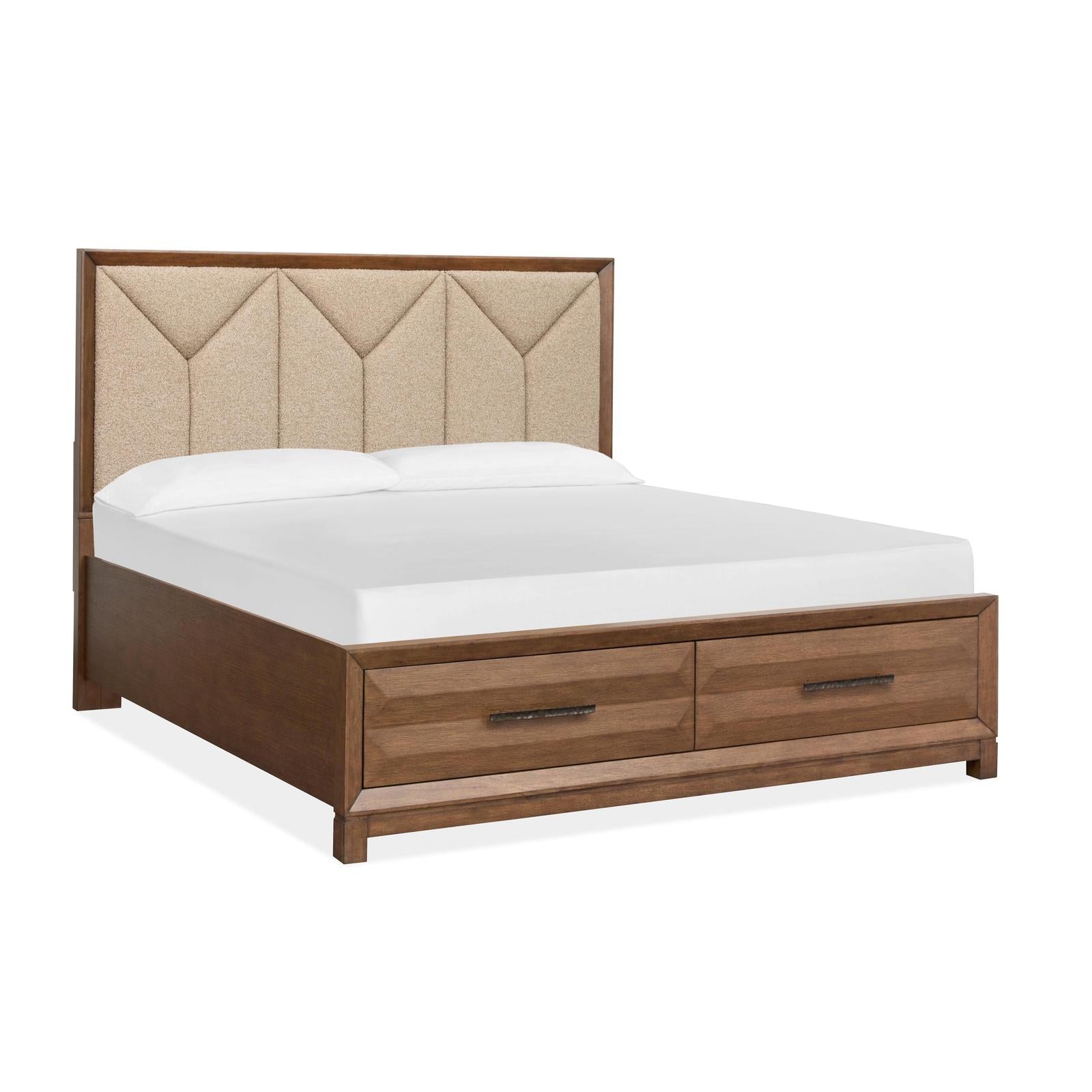 Magnussen Home Callisto Bourbon Brown Upholstered Panel Bed
