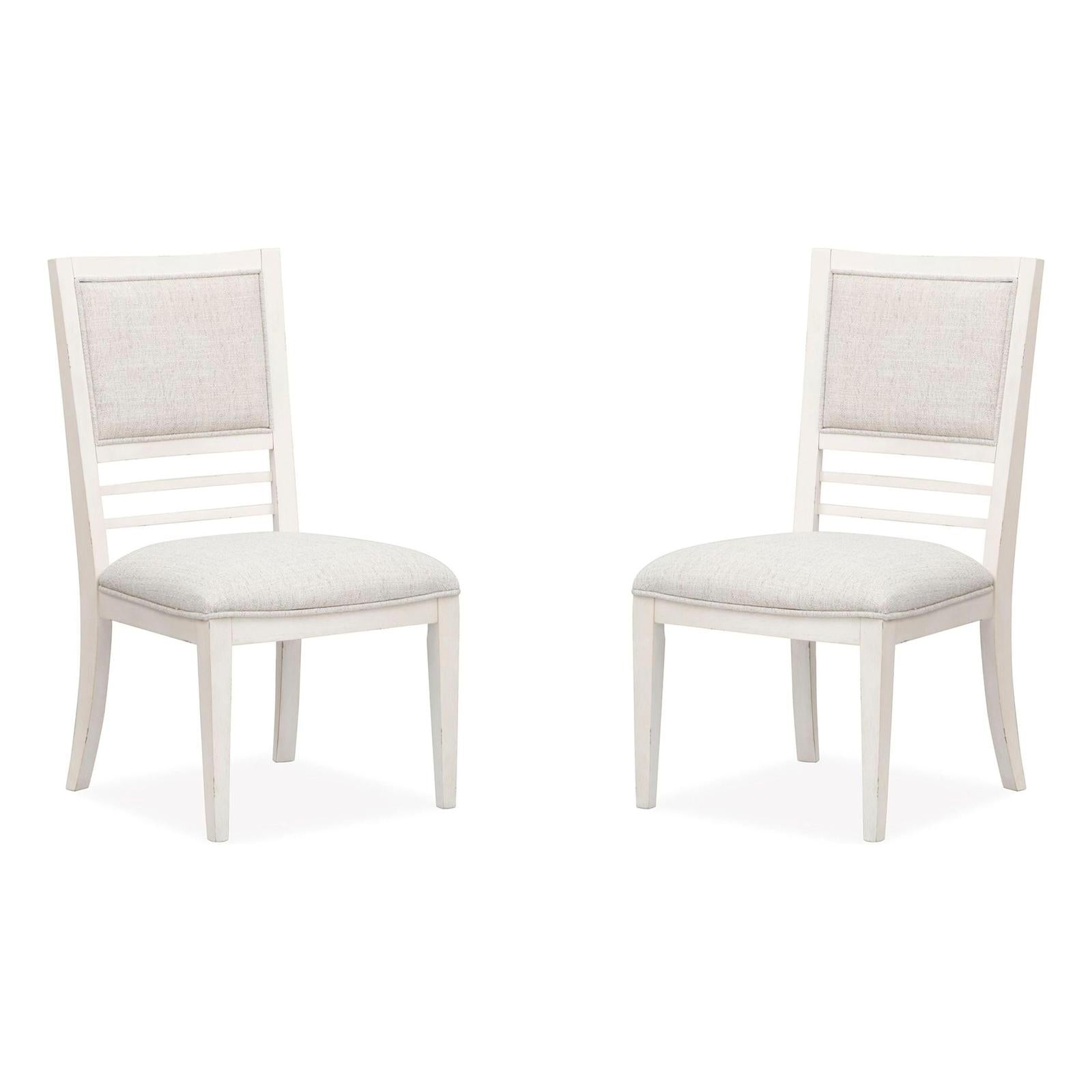 Salt Life Home Echo Isles Sea Pearl and Driftwood Upholstered Side Chair Two Pack