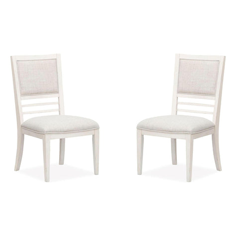 Salt Life Home Echo Isles Sea Pearl and Driftwood Upholstered Side Chair Two Pack
