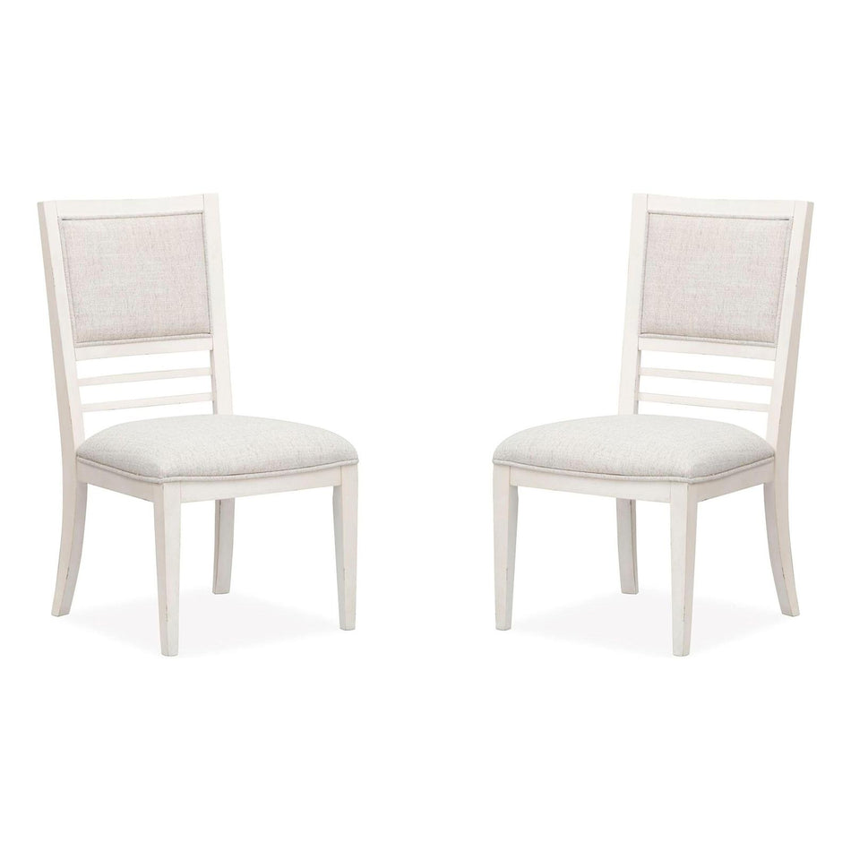 Salt Life Home Echo Isles Sea Pearl and Driftwood Upholstered Side Chair Two Pack