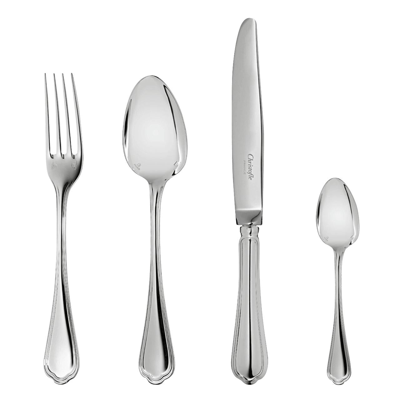 Christofle Spatours Silver Plated 24-Piece Cutlery Set
