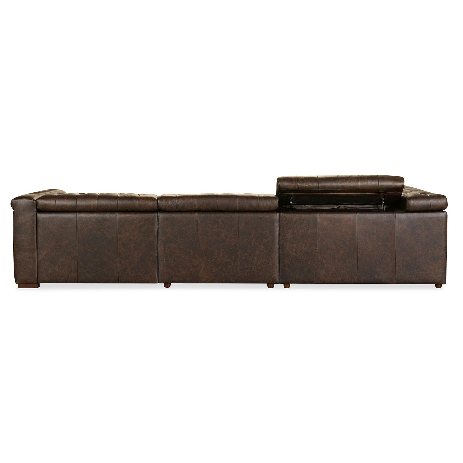 Hooker Furniture Savion Deux 5 Seat Sectional with Four Power Recliners and Six Power Headrests