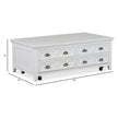 Magnussen Home Heron Cove Chalk White Lift Top Storage Cocktail Table With Casters
