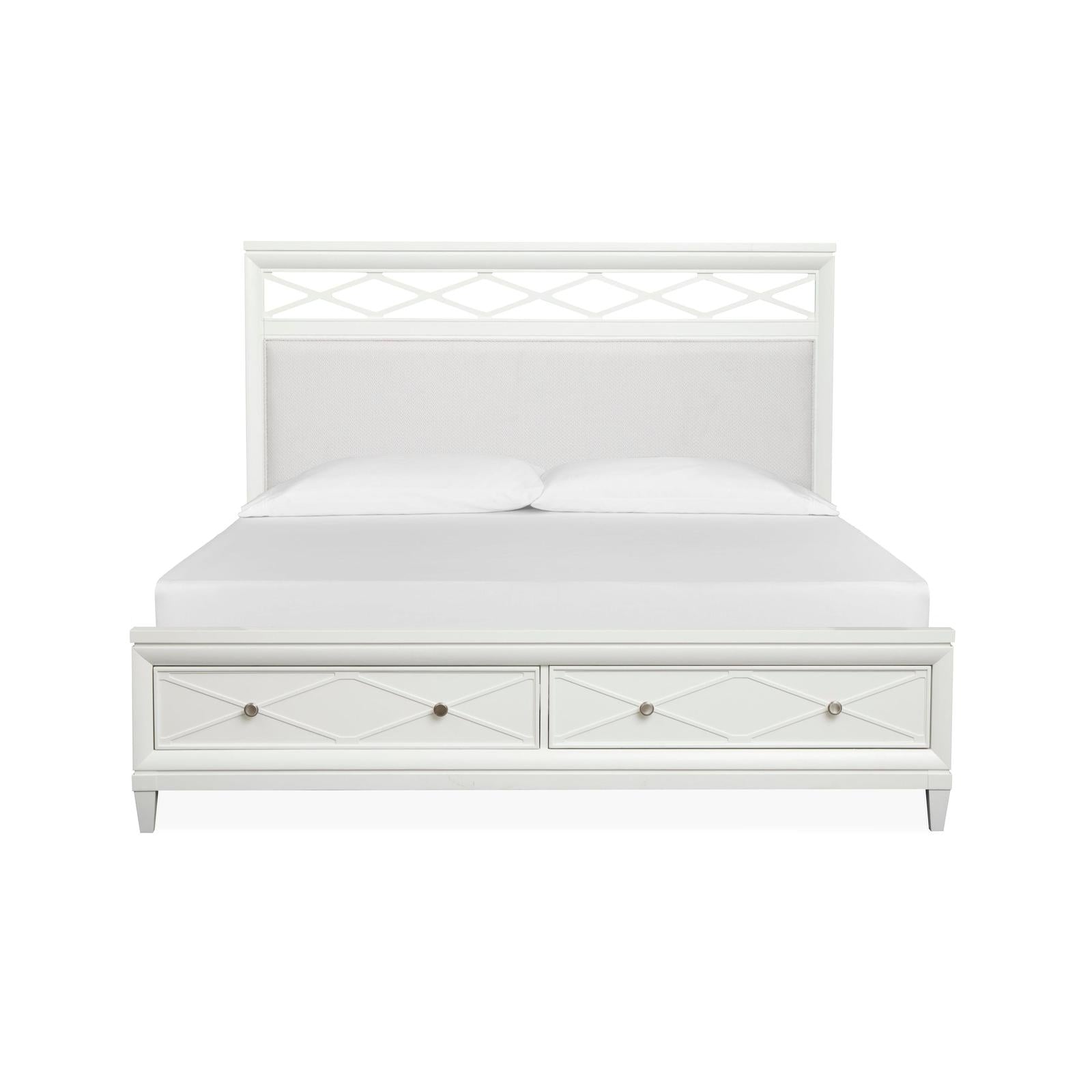 Magnussen Home Springhouse Whisper White Upholstered Panel Bed