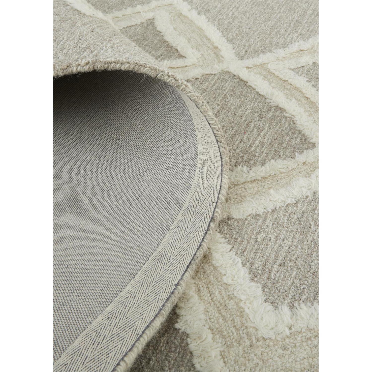 Feizy Anica 8009F Transitional Geometric Rug in Gray/Ivory