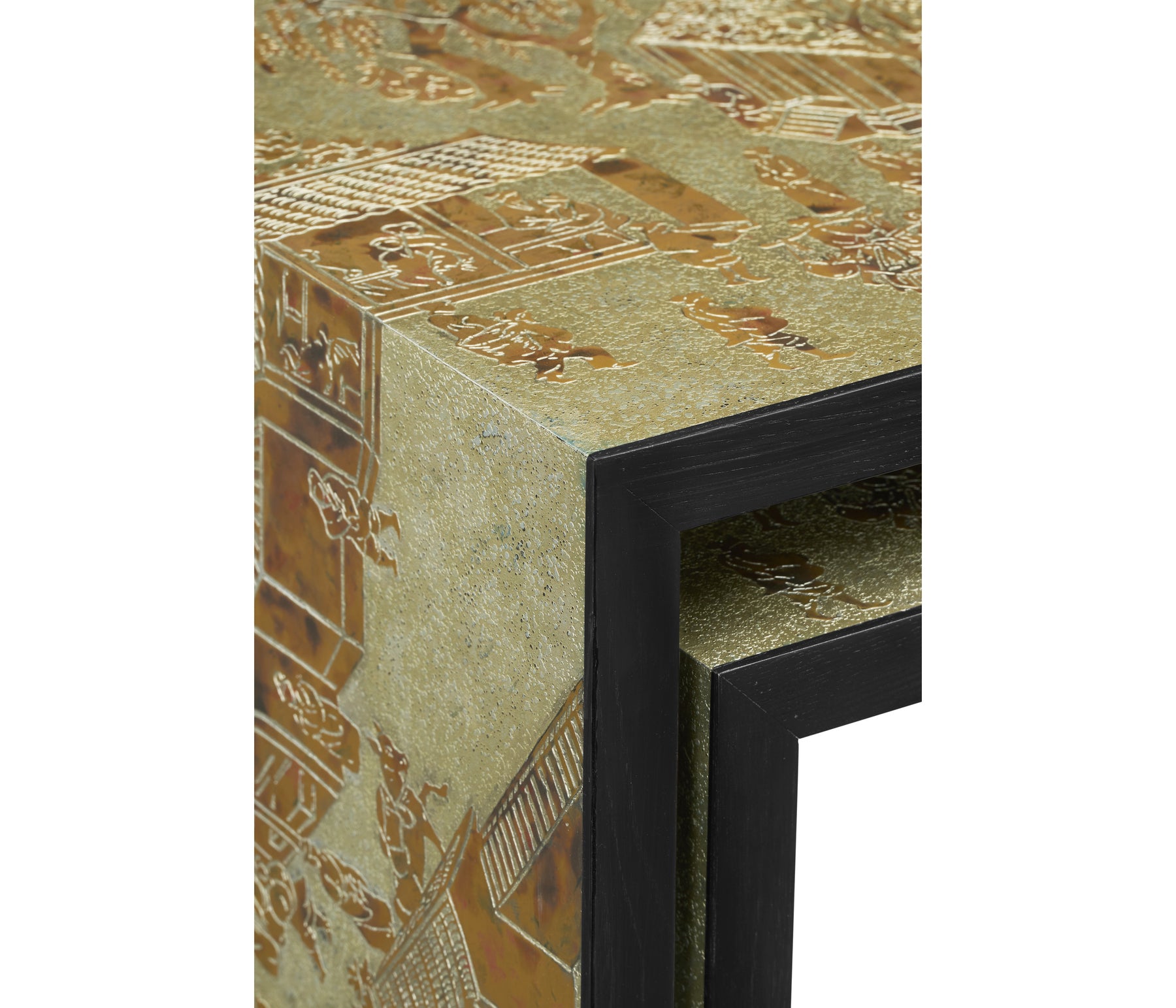 Jonathan Charles Fusion Chinoiserie Nesting Tables