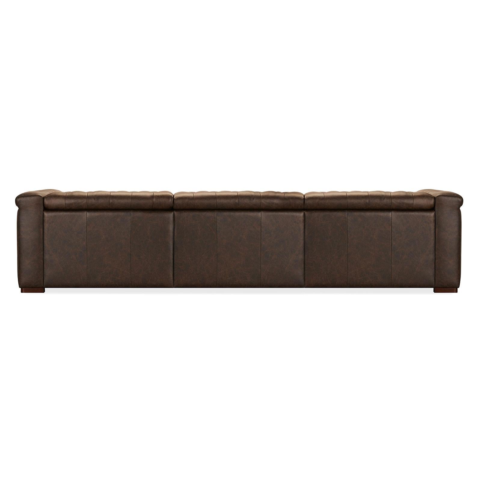 Hooker Furniture Savion Deux 3 Seat Sofa with Two Power Recliners and Three Power Headrests