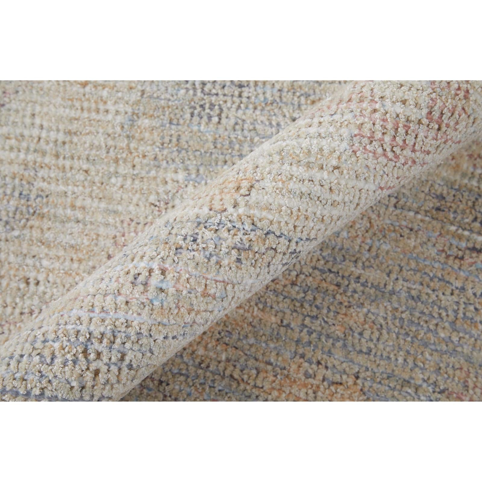 Feizy Caldwell 8976F Transitional Floral & Botanical Rug in Ivory/Tan/Blue