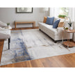 Feizy Clio 39LXF Modern Abstract in Ivory/Blue/Brown
