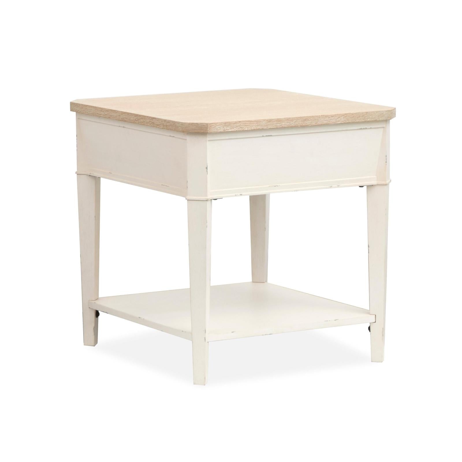 Salt Life Home Echo Isles Sea Pearl and Driftwood Rectangular End Table