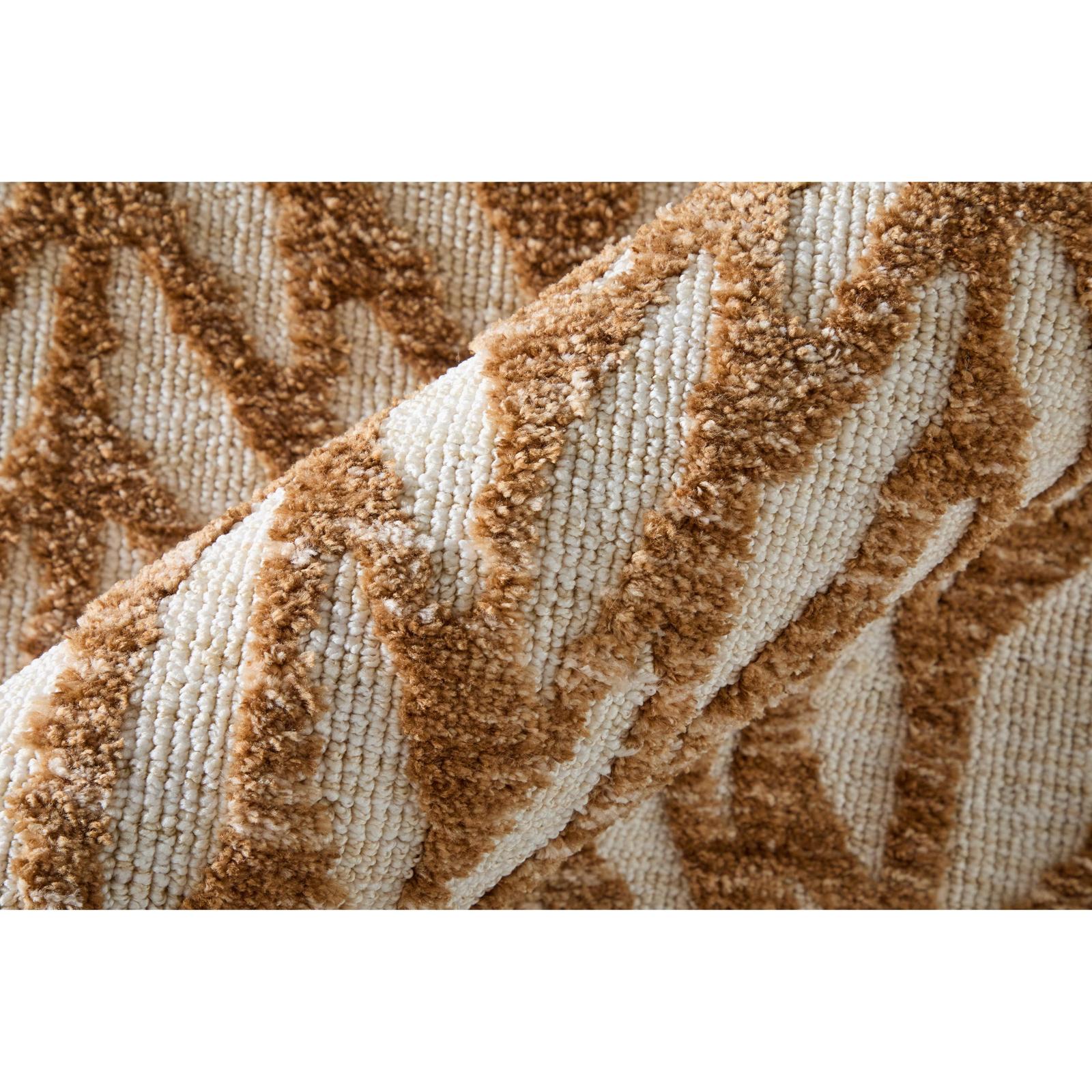 Feizy Colton 8A55F Modern Chevron Rug in Brown/Tan