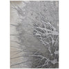 Feizy Astra 39L5F Transitional Abstract Rug in Gray/Silver/Ivory